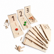 Ξύλινα Πινακάκια Αριθμών με Ξυλάκια – Montessori Εκπαιδευτικό Παιχνίδι